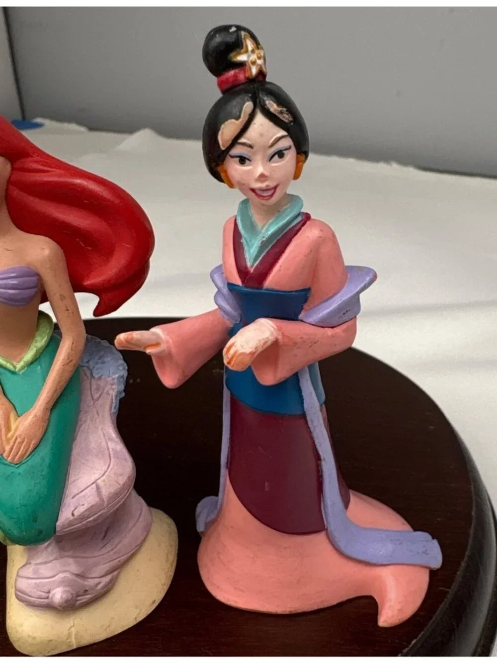 Disney Princess Figurine Set Ariel Snow White Mulan Merida Jasmine Collectibles